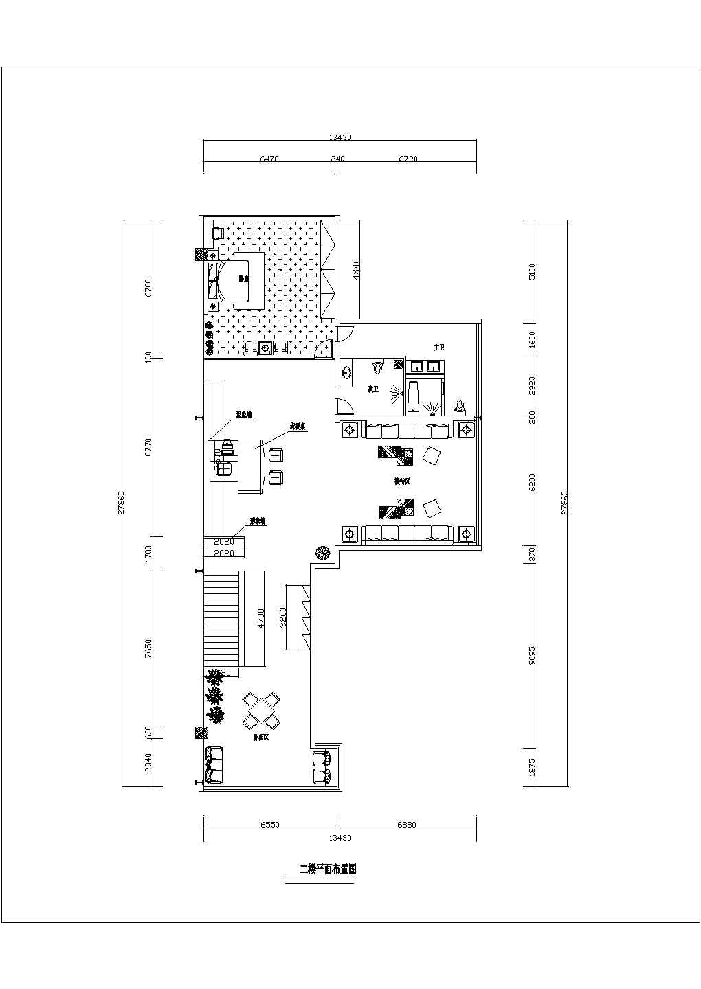 西安某公司二层办公楼工装全套设计施工图纸