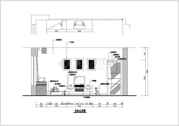 某地三室两厅雅居完整家装设计施工图纸-图二