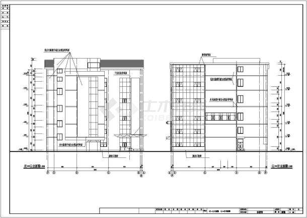 某地五层框架结构高校体育馆建筑设计施工图纸-图一