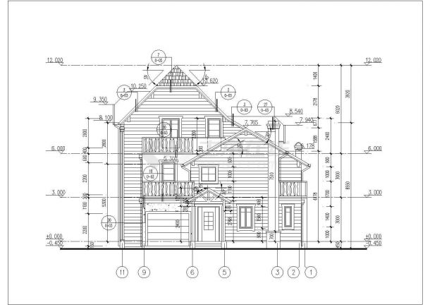 某地十套低层别墅建筑方案参考图带效果-图二