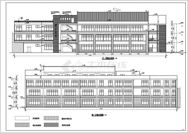 某地高校多层框架结构食堂建筑设计施工图-图一