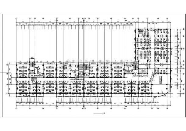 某地十三层大型商业综合楼建筑施工图纸-图二