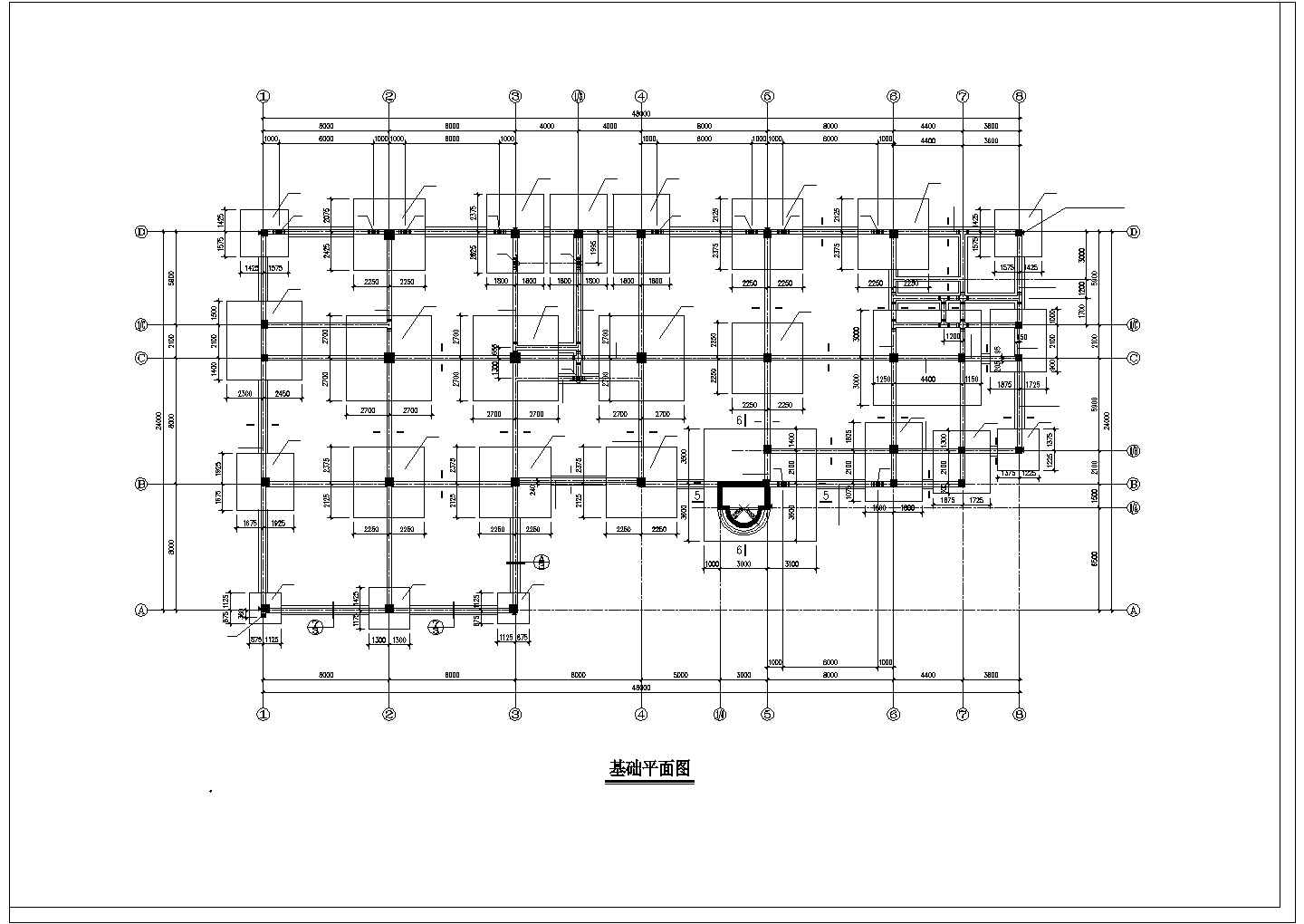 办公大楼结构设计图纸（共16张）