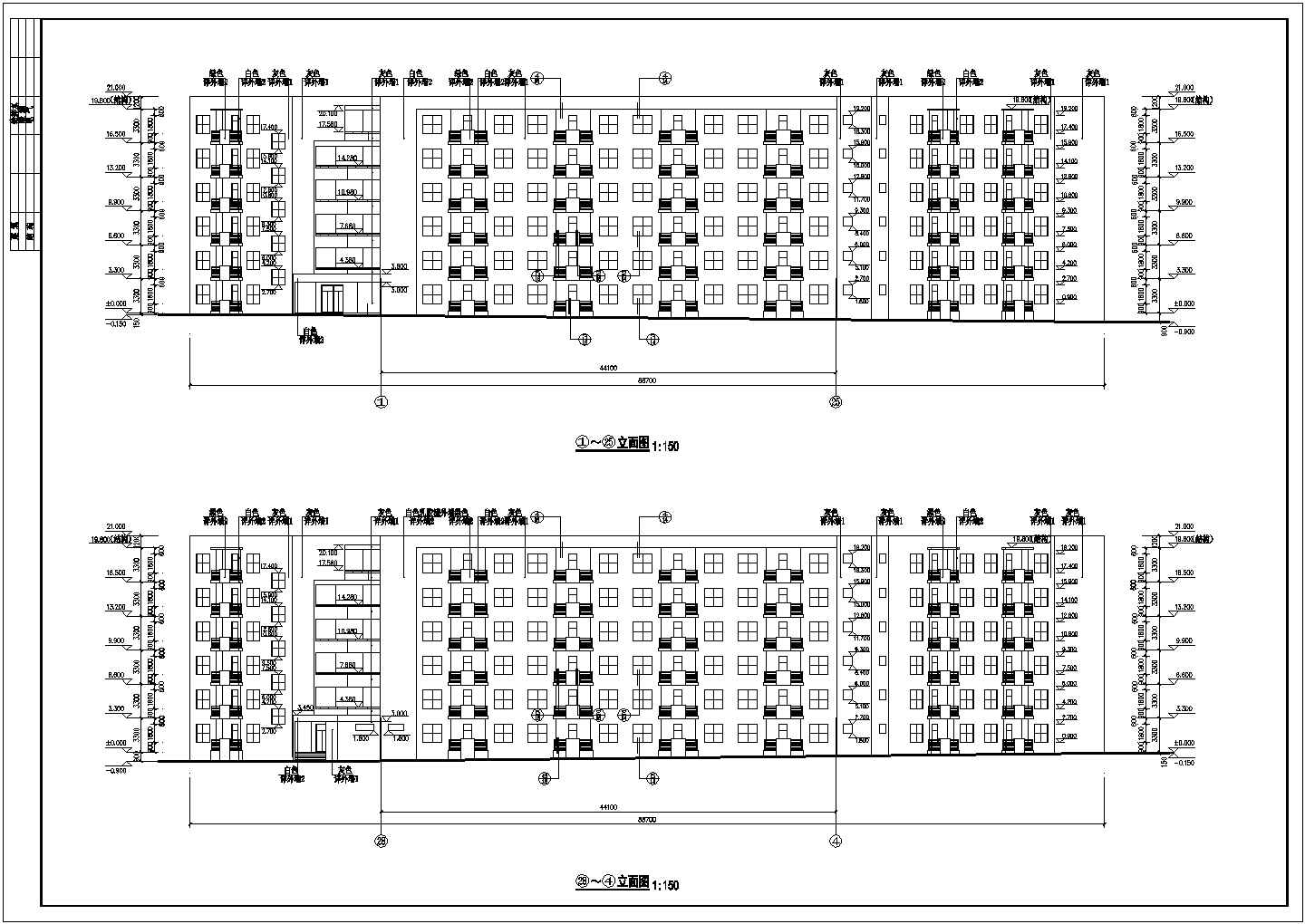 湖南某六层学生公寓建筑设计施工图