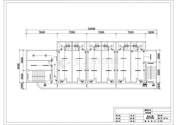 六层厂房车间电气设计CAD施工图-图二