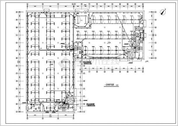 厂房电气设计方案CAD施工平面图-图一
