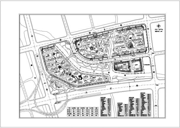 某高层住宅小区总平面建筑规划设计方案图-图一