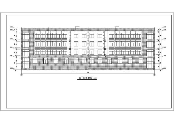 某消防大队四层综合楼建筑设计方案图-图二