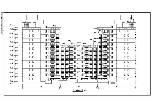 某地十二层框架结构商住楼建筑设计施工图纸-图二