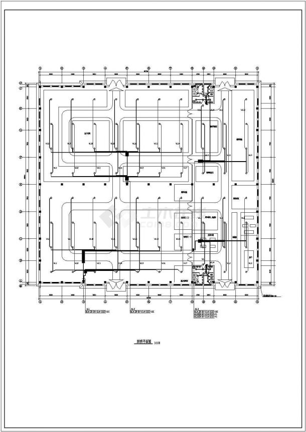 厂房电气消防设计方案CAD施工图-图一