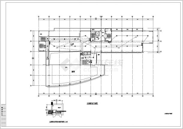 六层综合厂房电气设计CAD施工图-图二