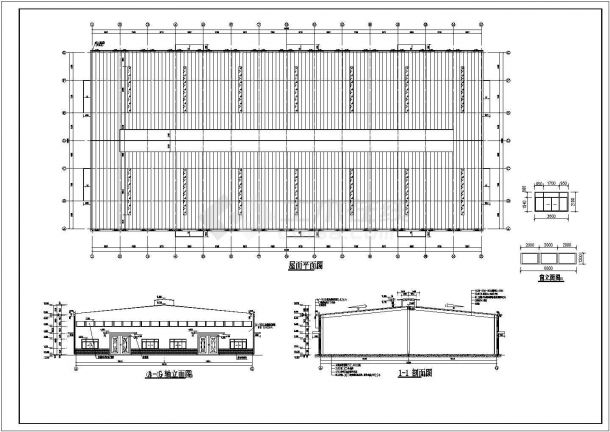  Structural design and construction drawing of a single-layer portal rigid frame steel structure workshop - Figure 2
