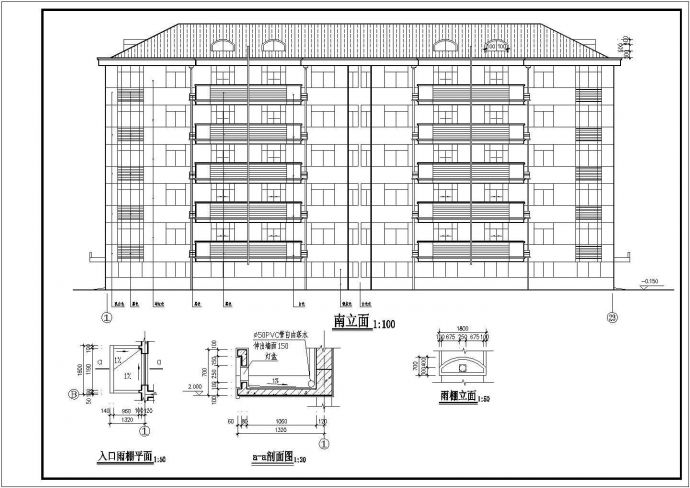 某地6层砌体结构住宅楼建筑施工图_图1