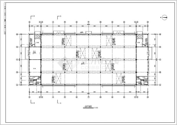 某地多层框架结构厂房建筑设计方案图-图二