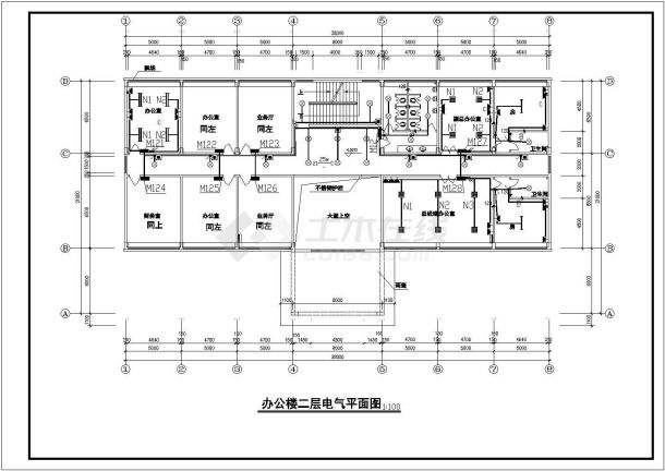 幕墙材料厂电气设计方案CAD施工图-图二