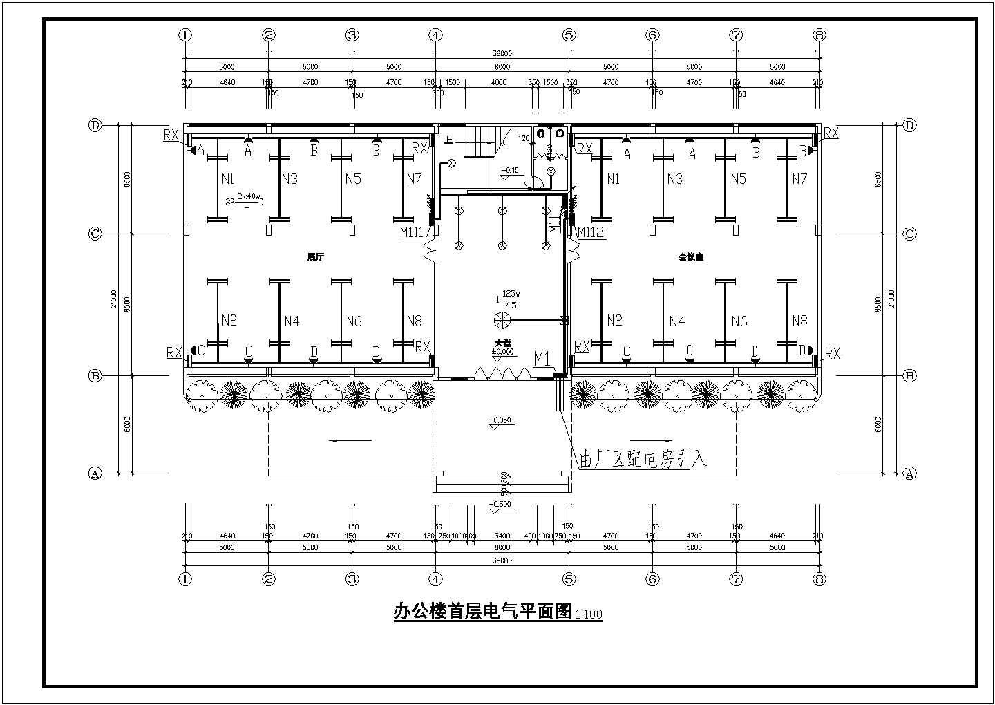 幕墙材料厂电气设计方案CAD施工图
