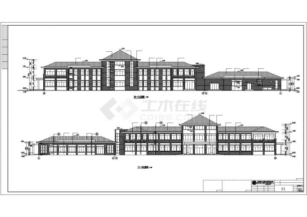 某地区综合楼建筑设计施工cad图-图一