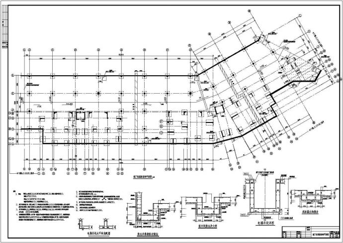 某地区剪力墙结构地下车库设计施工图纸_图1