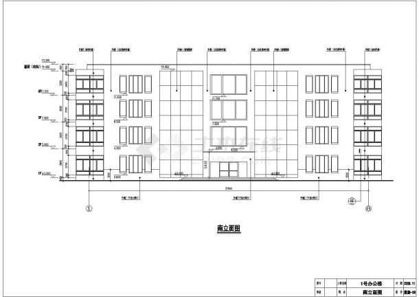 某地多层框架结构办公楼建筑设计施工图-图二