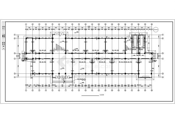 一套简单的建筑结构设计cad施工图-图二