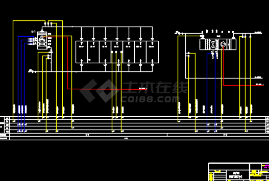 PLC空调电气控制设计CAD图纸-图一
