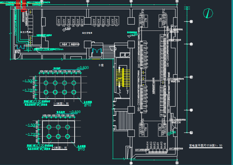 某工程配电室建筑电气设计CAD图纸