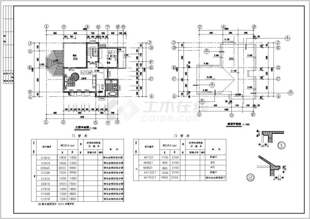 超豪华别墅建筑设计施工CAD方案图-图二