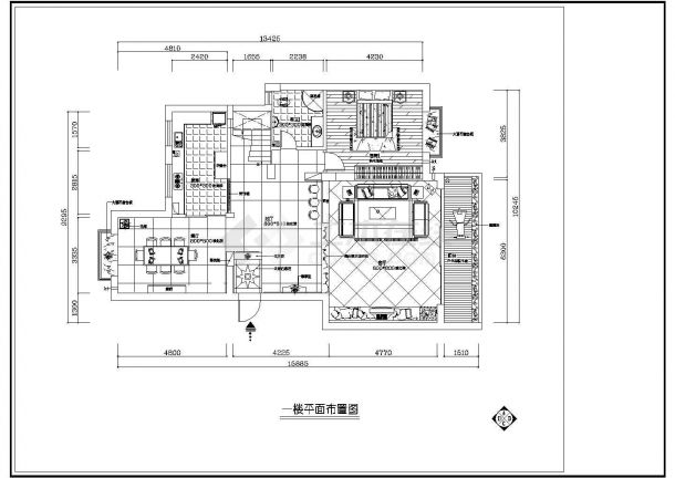 梦园别墅装修设计CAD方案施工图-图二