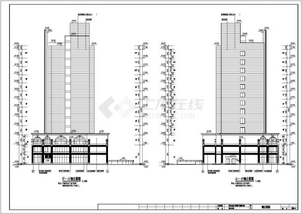 某地12层框架结构酒店建筑方案设计图-图二
