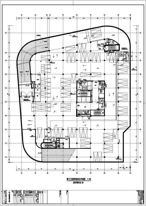 某医院高层框架结构地下室给排水消防设计图-图二