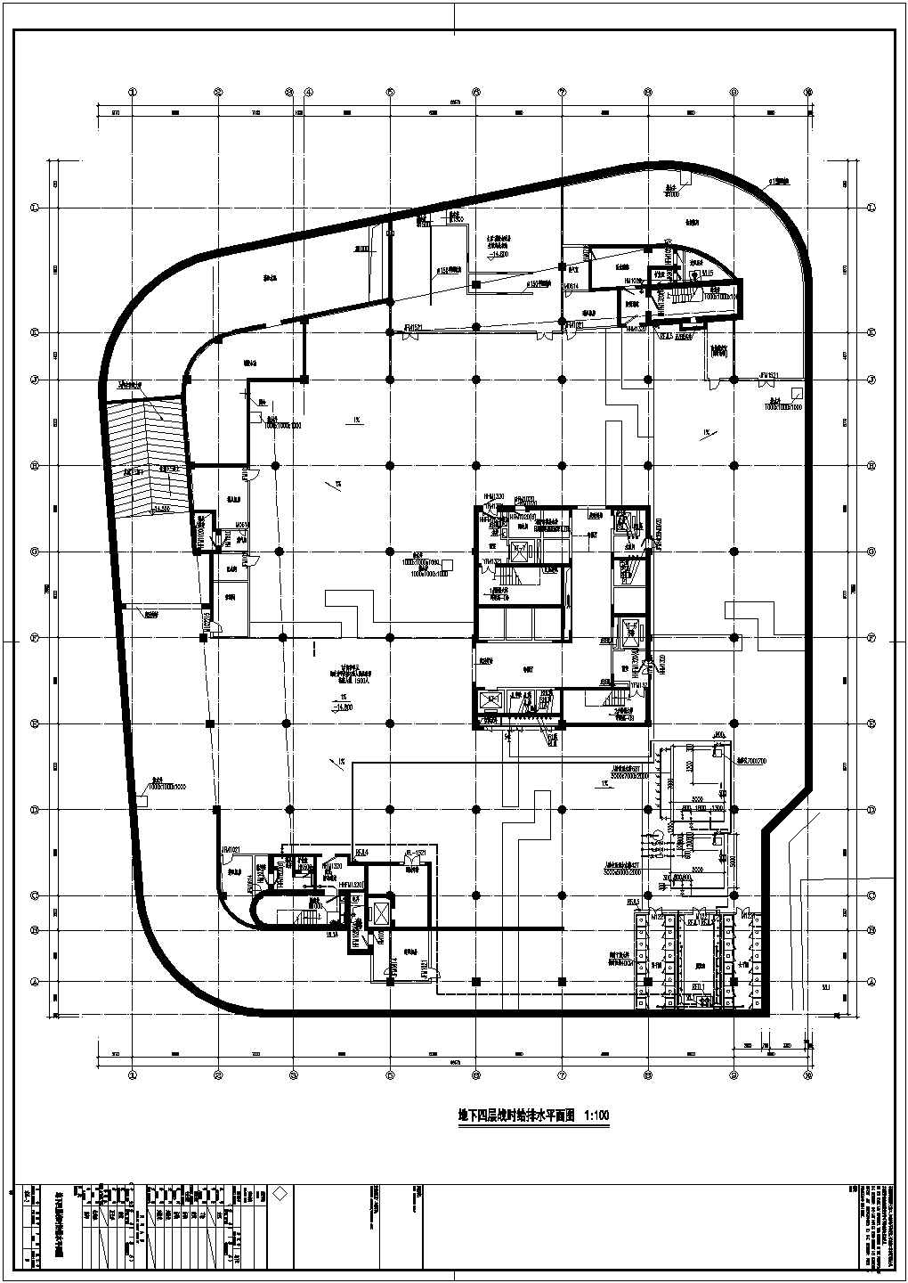 某医院高层框架结构地下室给排水消防设计图