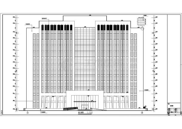 某地区12层综合楼建筑设计施工图-图二