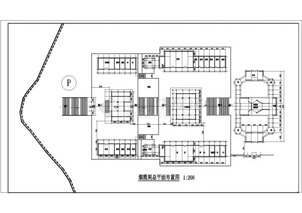 较为齐全的大型寺方案设计建筑图纸-图二
