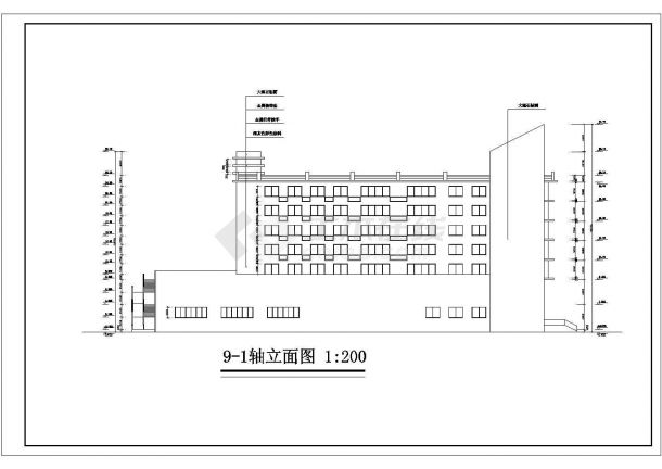 杭州7层混凝土框架结构办公楼建筑施工图-图一
