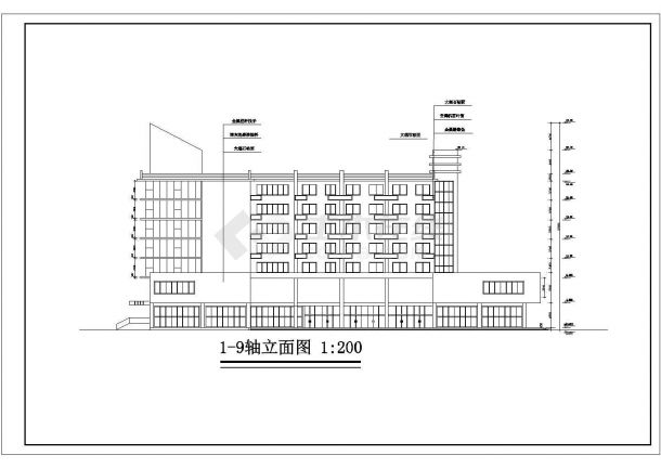 杭州7层混凝土框架结构办公楼建筑施工图-图二