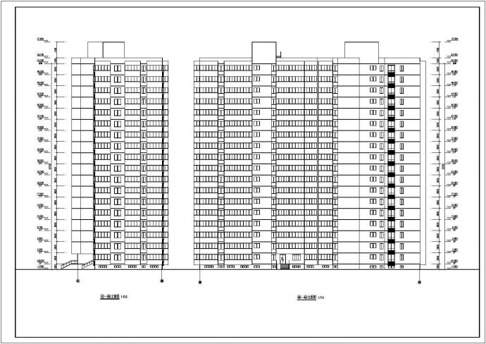 某地框架剪力墙结构高层建筑施工设计图_图1