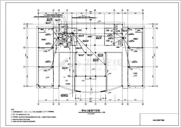 某小学强电气设计方案CAD施工图-图一