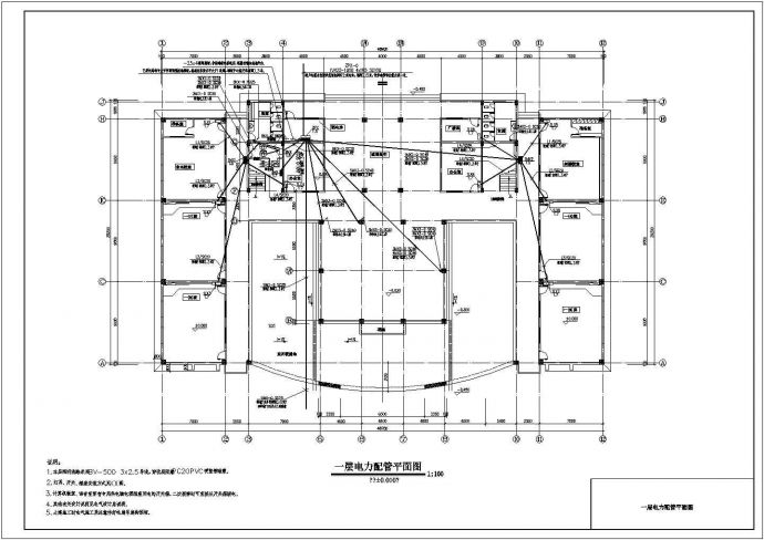 某小学强电气设计方案CAD施工图_图1