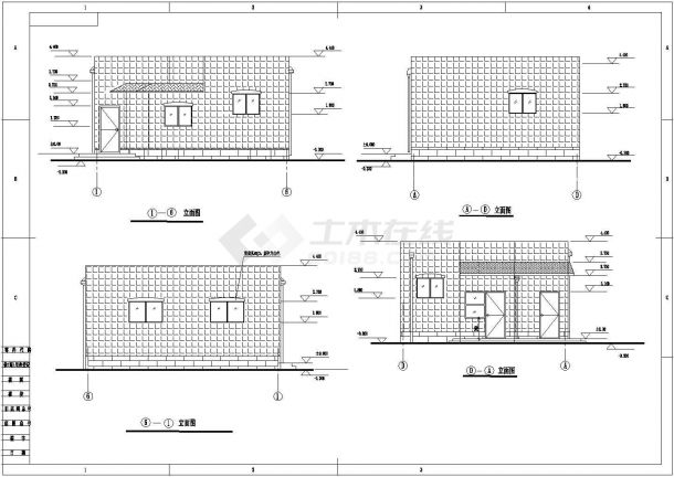 某地区公共厕所建筑结构设计cad图-图一