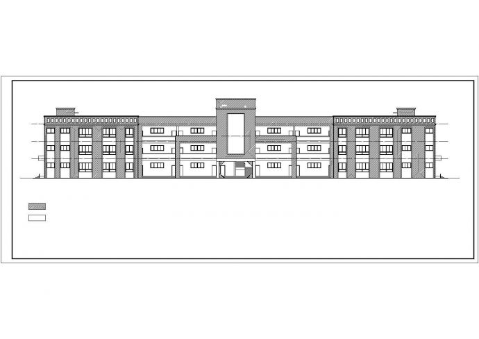 某三层框架结构小学综合楼建筑设计图_图1