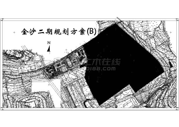 金沙海岸小区规划cad总平面设计图-图一