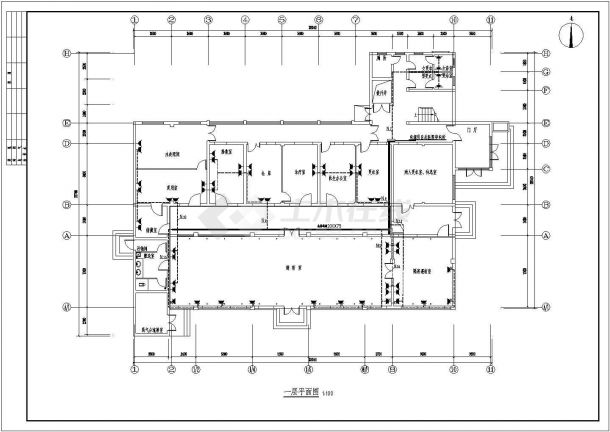 某医院一层透析室电气设计全套施工图-图一