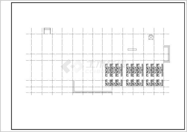 现代风格4层办公楼建筑平面图（含效果图）-图二