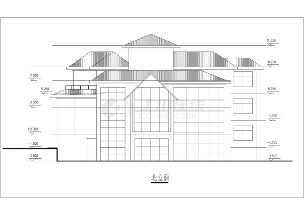 别墅3DMAX模型设计施工CAD建筑图-图一