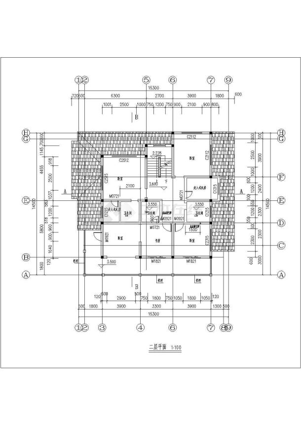 某三层临海别墅全套建筑设计施工图-图二