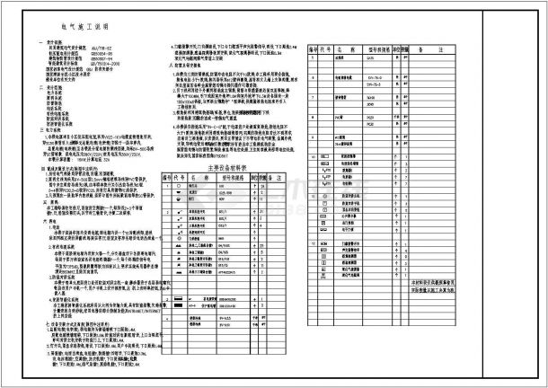 小区别墅完整电气设计cad施工图纸-图一