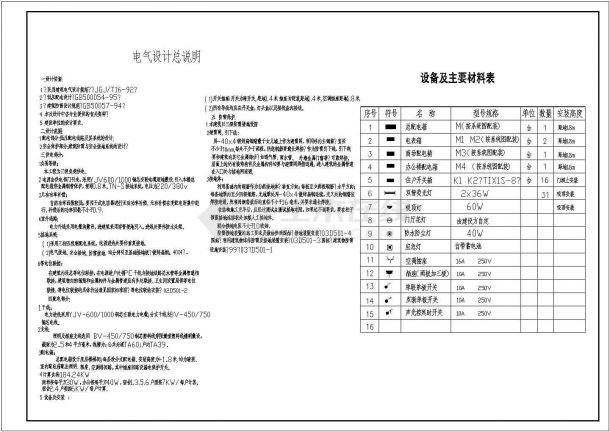 某小车站电气设计cad施工图纸（含屋面避雷平面图）-图一