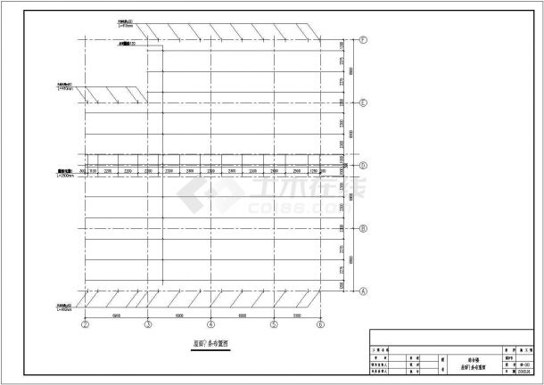 某不规则网架建筑工程cad施工图-图二