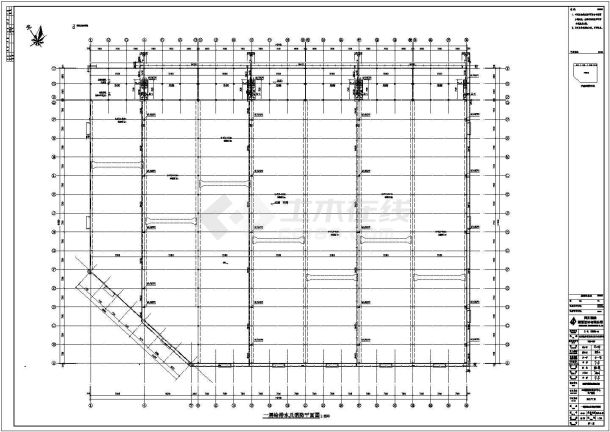 某工厂多个车间钢结构全套cad施工图-图二