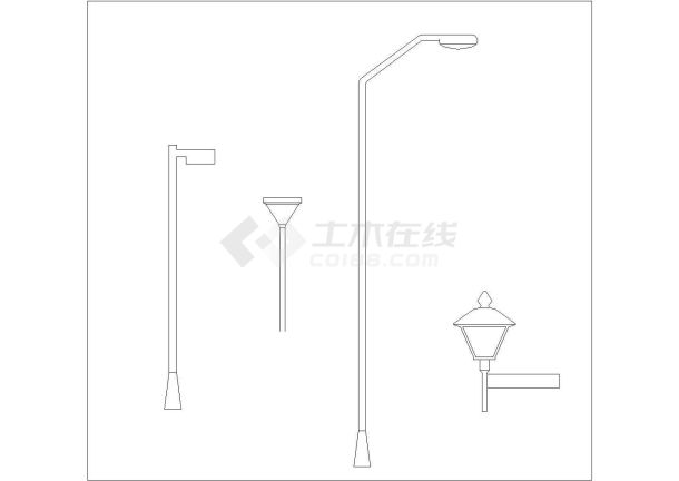 建筑CAD常用千种图块之街头小品--路灯系列-图二